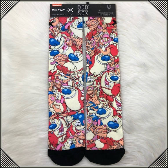* Odd Sox * Ren and Stimpy Novelty Socks * - Picture 2 of 6